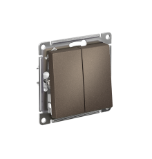 AtlasDesign Мокко Выключатель 2-клавишный сх.5, 10АХ, механизм  ATN000651  SE