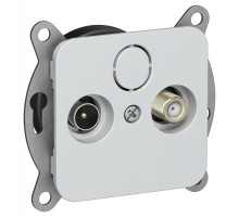 FLITE Розетка 2-ая TV+SAT экр. проходная РТВс-2-1-2-ФлЖ жемчуг  FI-AF23-P-K36  IEK