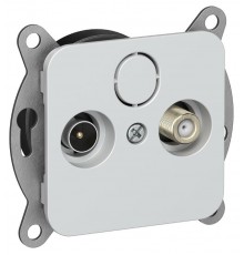 FLITE Розетка 2-ая TV+SAT экр. проходная РТВс-2-1-2-ФлЖ жемчуг  FI-AF23-P-K36  IEK