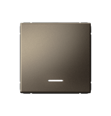 ArtGallery Выключатель 1-клавишный кнопочный с подсветкой, 10А, механизм  GAL000616  SE