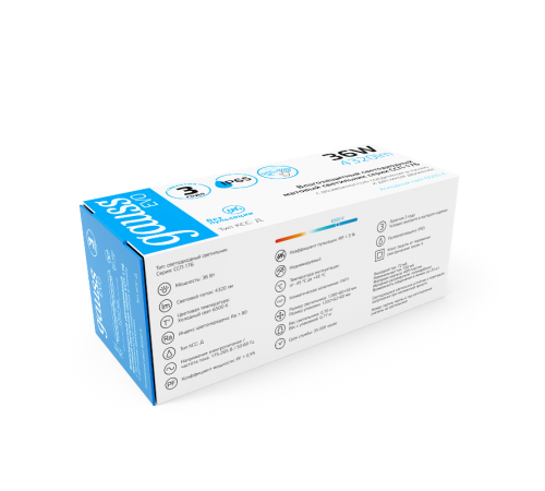 Светильник  LED ССП-176 EVO IP65 1200*60*58 36W 4320lm 4000K 175-265V мат сенс и соед в лин 1/12  864424236-S  Gauss