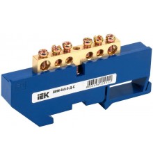 Шина N ноль на DIN-изоляторе ШНИ-6х9-6-Д-С  YNN10-69-6D-K07  IEK