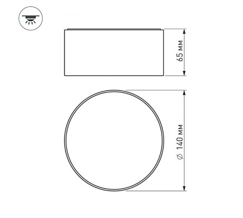 Светильник SP-RONDO-140B-18W Warm White (Arlight, IP40 Металл, 3 года)  022903  Arlight