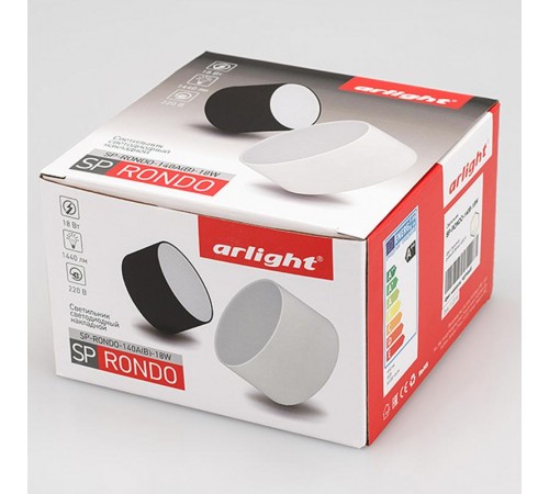 Светильник SP-RONDO-140B-18W Warm White (Arlight, IP40 Металл, 3 года)  022903  Arlight