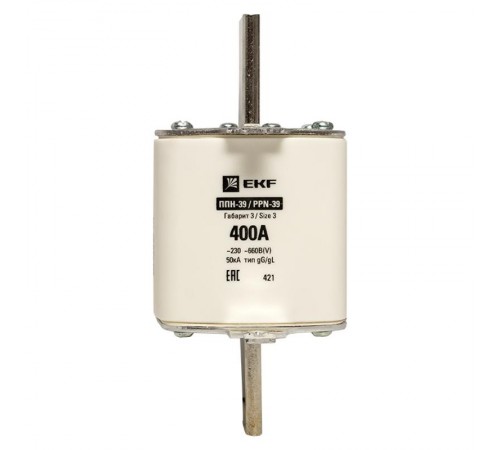 Плавкая вставка ППН-39 630/400А габарит 3  fus-39/630/400  EKF