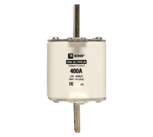 Плавкая вставка ППН-39 630/400А габарит 3  fus-39/630/400  EKF