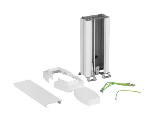 Универсальная мини-колонна алюминиевая с крышкой из алюминия 1 секция, высота 0,3 метра, цвет белый  653100  Legrand