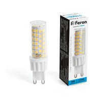 Лампа светодиодная, (13W) 230V G9 6400K JCD, LB-436  38154  FERON