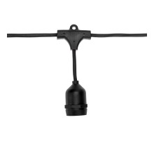 Белт-Лайт 20 м, черный каучук, шаг 50 см, 40 подвесных патронов, IP44  331-337  NEON-NIGHT