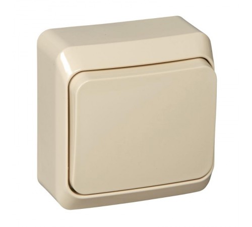 Этюд Кремовый О/У Переключатель 1-клавишный  BA10-004K  SE