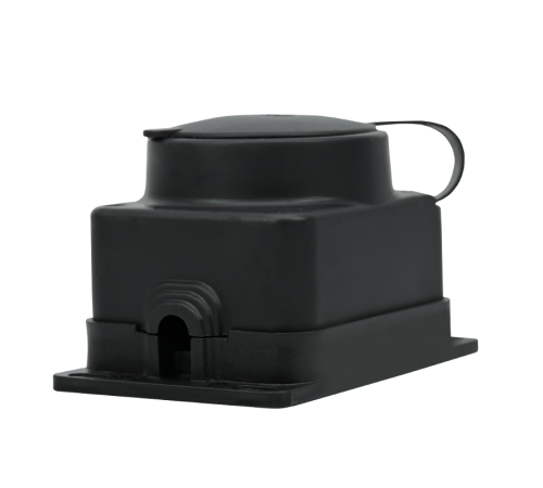 Колодка 1 гнездо 2К+З открытой установки каучуковая 16А/250В IP44 Чёрная MultiSet  MST4003BK  SE