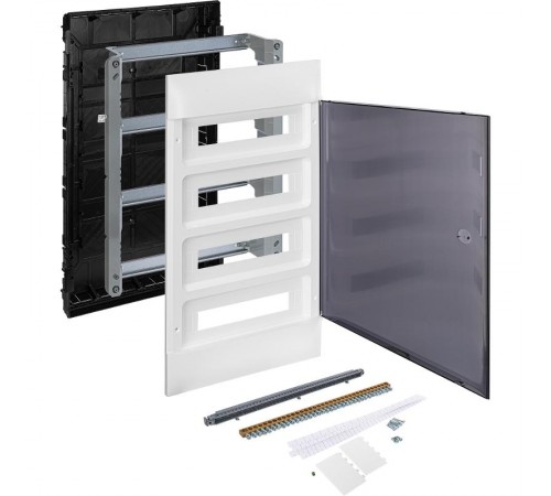 Practibox S Пластиковый щиток Встраиваемый 4X18 Дымчатая дверь  137559  Legrand