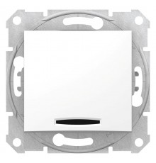 Sedna Белый Переключатель 1-клавишный с подсветкой 10А (сх.6)  SDN1500121  Schneider Electric