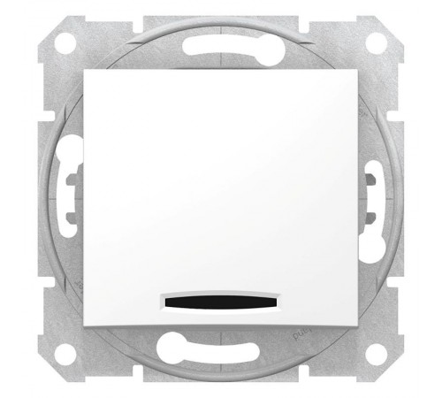 Sedna Белый Переключатель 1-клавишный с подсветкой 10А (сх.6)  SDN1500121  Schneider Electric