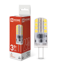 Лампа сд LED-JC 3Вт 12В G4 4000К 290Лм  4690612036021  IN HOME