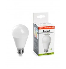 Лампа светодиодная низковольтная, (12W) 12-48V E27 4000K A60, LB-193  48729  FERON