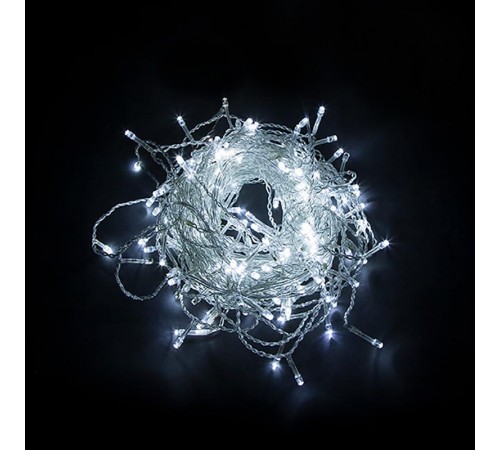 Гирлянда - занавес CL19  204 диодов  5000K , 2*1,5м + 3м IP44 прозрачный шнур  32329  FERON