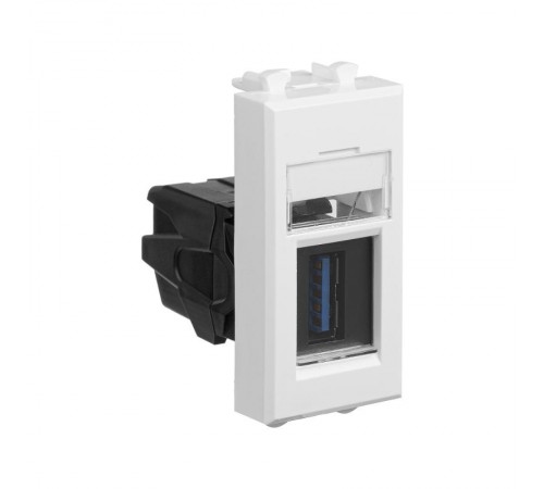 USB 3.0  розетка "Белое облако" Avanti модульная, тип А-А, 1 мод  4400301  DKC