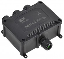 Коробка распределительная герметичная WTP-404 4 ввода M20 IP68 129х120х55мм  4 клеммы до 6 мм.кв.  UWB10-O-450-41-04-68  IEK