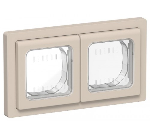 FLITE Рамка 2-местная IP55 Рпро-2-55-ФлЛ льняной  FI-M20-32-55-K88  IEK