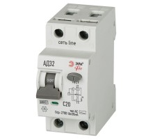 АВДТ 6кА  PRO D326E2C20АC30P АД-32 электронное 1P+N C20 30мА тип АC защита 270В   Б0059112  ЭРА