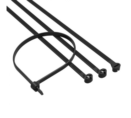 Хомут P6.6 с двойным замком, черный 3,6x200  21314SR  DKC