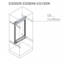 Рама 19 дюймов поворотная, 9HE 500x600мм  EG0500K  ABB