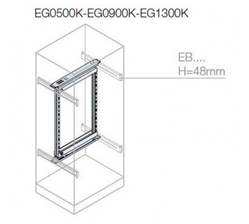Рама 19 дюймов поворотная, 27HE 1300x600мм  EG1300K  ABB