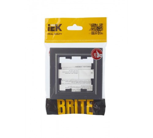 BRITE Рамка 1-ая РУ-1-БрС сталь  BR-M12-K46  IEK