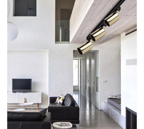 Светильник трековый под лампу TR14-GU10 GD GU10, 55*165 мм, золото  Б0044278  ЭРА