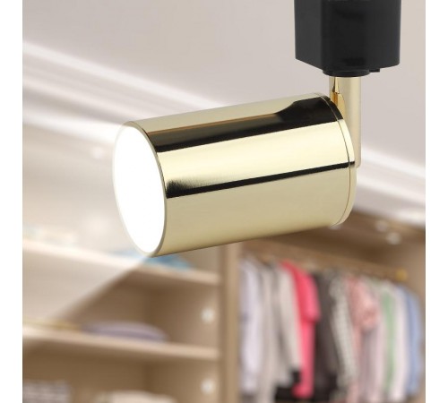 Светильник трековый под лампу TR14-GU10 GD GU10, 55*165 мм, золото  Б0044278  ЭРА