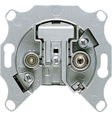 Механизм TV-FM розетки, оконечная, частотный диапазон 5 ... 2400 МГц без разрывов на обоих выходах; универсальные встраиваемые механизмы  EDU04F  Ju