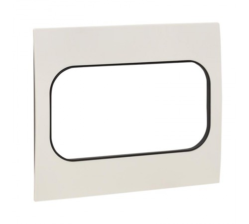 Стокгольм Рамка для розетки 2-местная белая с линией цвета черный PROxima  EYM-G-303-20  EKF