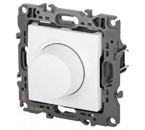 Светорегулятор ЭРА Серия 12 12-4101-01М поворотно-нажимной, 400ВА 230В, белый матовый   Б0065670  ЭРА