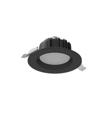 Cветильник светодиодный Downlight круглый встраиваемый 120*65 мм 11W 3000K IP54 RAL9005 черный муар  V1-R0-T0011-10000-4401130  VARTON