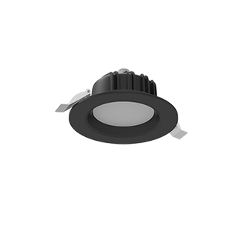 Cветильник светодиодный Downlight круглый встраиваемый 120*65 мм 11W 3000K IP54 RAL9005 черный муар  V1-R0-T0011-10000-4401130  VARTON
