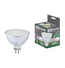 Лампа светодиодная LED 7Вт GU5.3 220В 3000К MR16 SMD (с матовым стеклом) отражатель (рефлектор)  SQ0340-0062  TDM