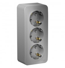 Blanca Алюминий О/У с изолирующей пластиной Розетка 3-ая с заземлением без шторок 16А, 250В  BLNRA010313  SE