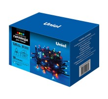 Гирлянда светодиодная  с контроллером  ULD-S1000-120/DBA MULTI IP67   10м. 120 диодов. мультиколор. шнур черный.  UL-00005263  Uniel