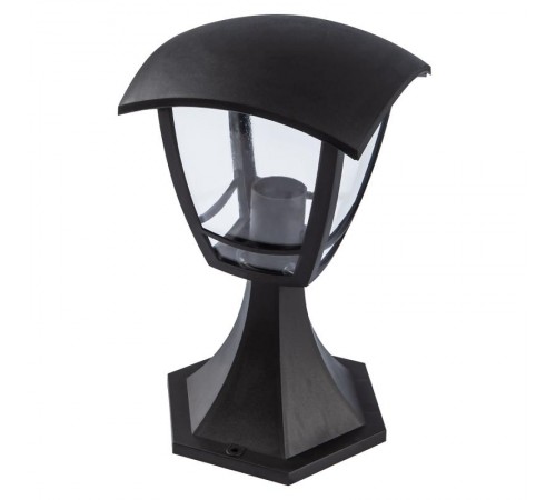 Светильник садово-парковый 4-гранный черный напольный 29см E27 IP44(У1) НТУ 07-40-001 "Валенсия" (8/  Б0051189  ЭРА