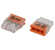 Клемма  NO-225-433 быстрозажимная 2273-203 компактная 3-проводная 0.2-2.5 мм2 (упаковка 4 шт.  Б0067926  ЭРА