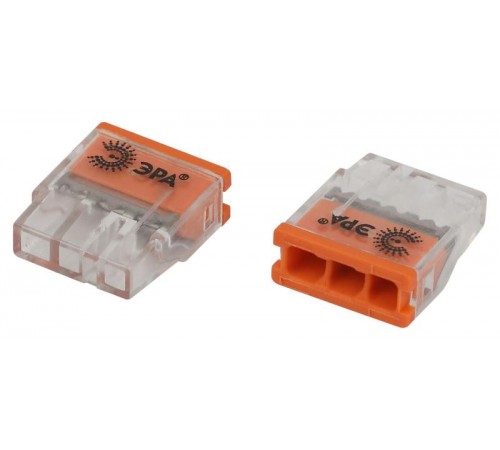 Клемма  NO-225-433 быстрозажимная 2273-203 компактная 3-проводная 0.2-2.5 мм2 (упаковка 4 шт.  Б0067926  ЭРА