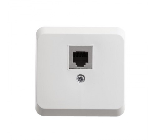 Этюд Белый О/У Розетка телефонная 1-ая  TELA-001B  SE