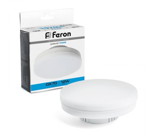 Лампа cветодиодная, (12W) 230V GX70 6400K, LB-471  48302  FERON