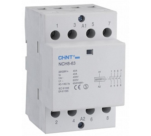 Контактор модульный NCH8-25/40 25A 4НО AC220/230В, 50Гц (R)  256089  CHINT