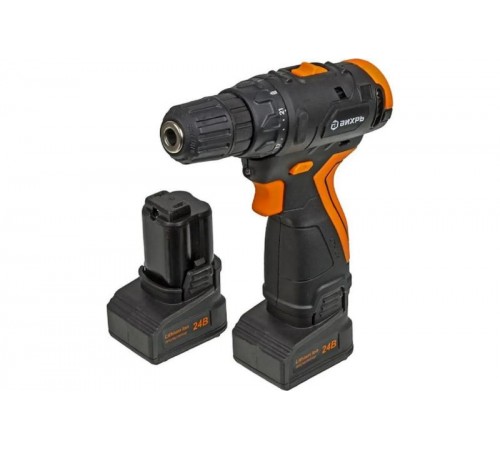 Дрель-шуруповерт аккумуляторная ДА-24Л-2К/Б (2,0 А/ч) (бесщеточный двигатель)  72/14/24  ВИХРЬ