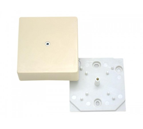 Коробка распределительная 75х75х30 без клеммника, слоновая кость  КРК2702 02-01-И  HEGEL