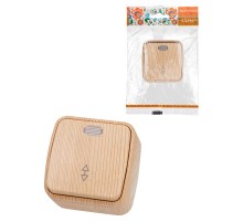 Переключатель на 2 направления 1-кл. открытой установки с подсветкой IP20 10А, сосна "Дача" Народная  SQ1824-0056  TDM