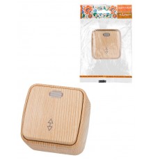 Переключатель на 2 направления 1-кл. открытой установки с подсветкой IP20 10А, сосна "Дача" Народная  SQ1824-0056  TDM