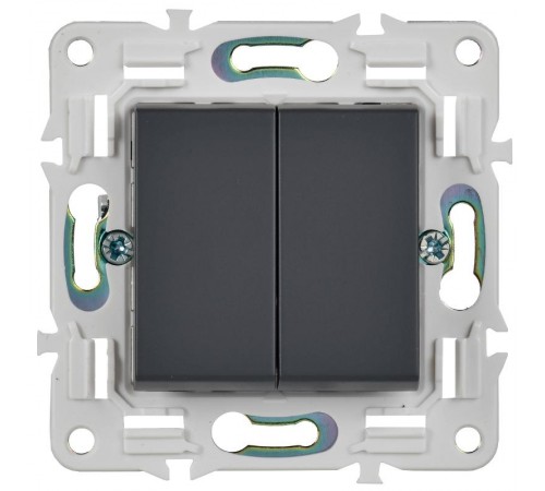 SKANDY Выключатель 2-клавишный перекрестный 10А SK-V06T титан   SK-V23-0-10-K48  IEK